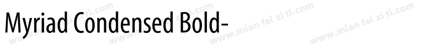 Myriad Condensed Bold字体转换